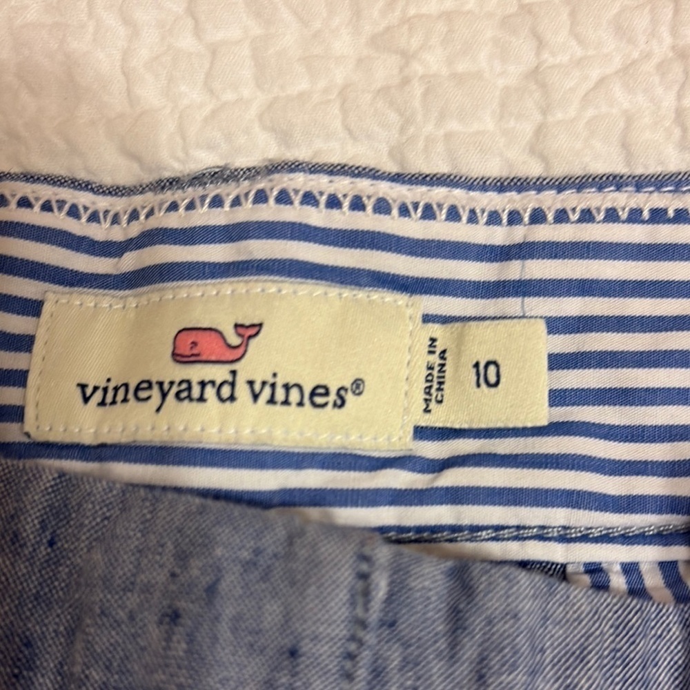 Vineyard Vines linen cropped pants. Size 10 - Picture 5 of 6